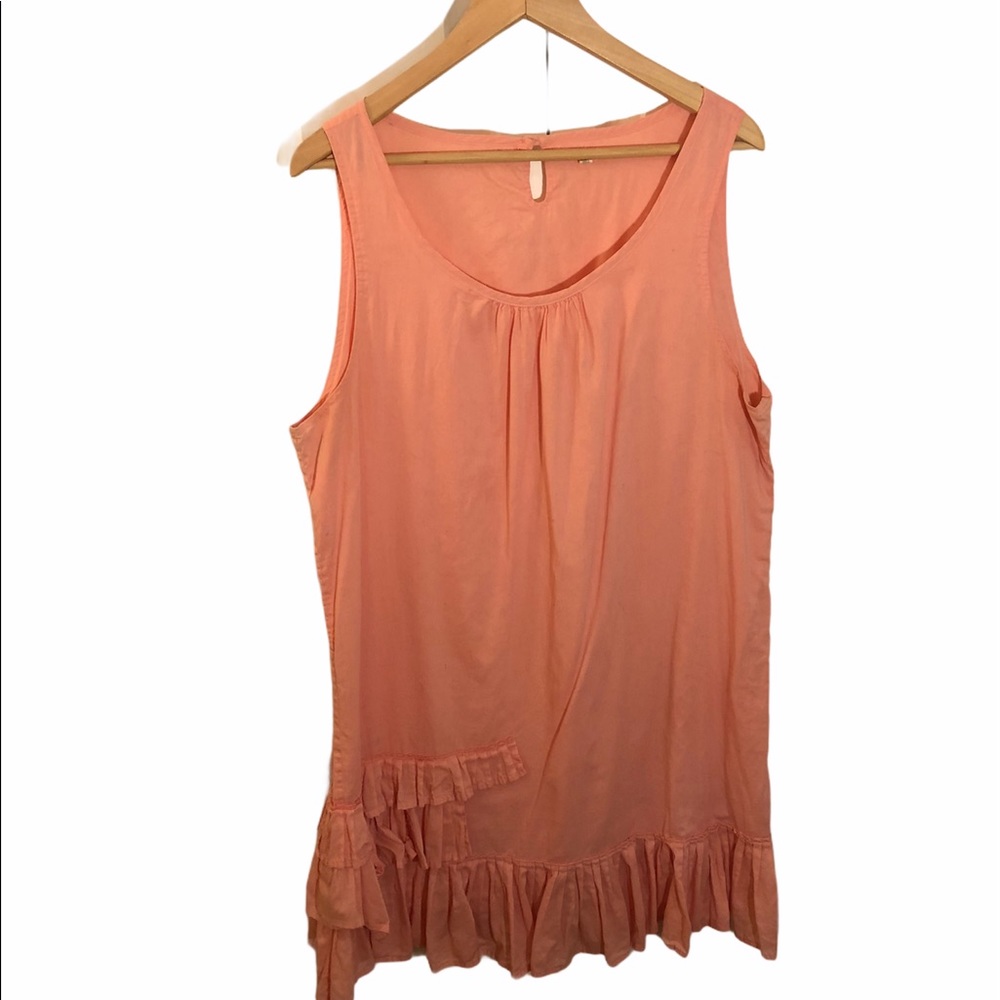 Pink JCrew Dress with Ruffled Hem